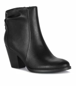 Budget 🧨 Baretraps Charee Block Heel Bootie (BT27755) Black ⭐