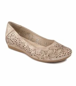 Cheapest 💯 Baretraps Mariah Casual Flat (BT24897) Soft Gold 👍
