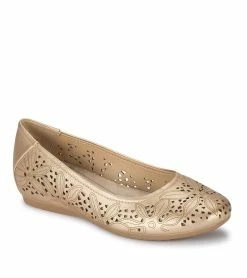 Discount 🥰 Baretraps Mariah Casual Flat (BT28837) Light Gold 🧨